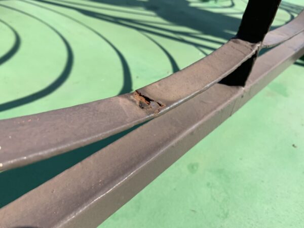 ベランダ手すりのさび